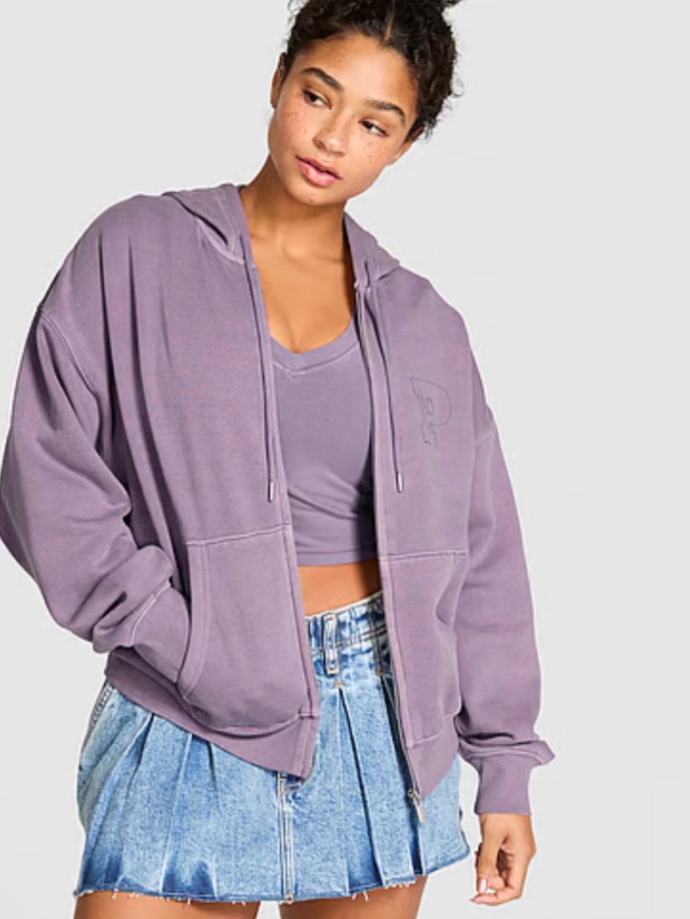 Victoria’s Secret PINK Lavender Zip-Up Hoodie and Jogger SET